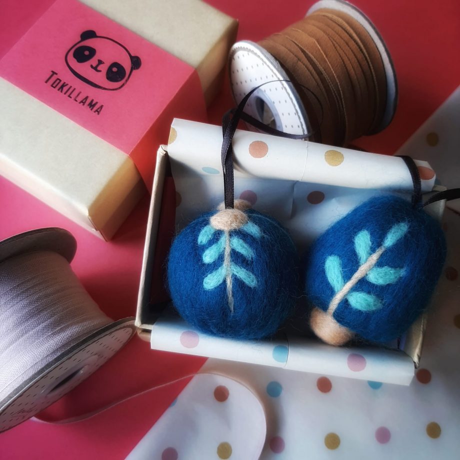 Set de adornos de Navidad en cajita