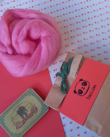 Lana merina extrafina peinada rosa baby