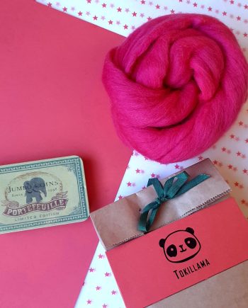 Lana merina extrafina peinada rosa intenso