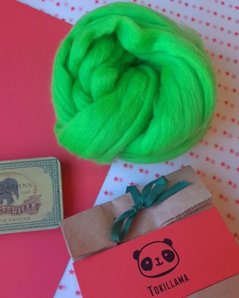 Lana merina extrafina peinada verde manzana