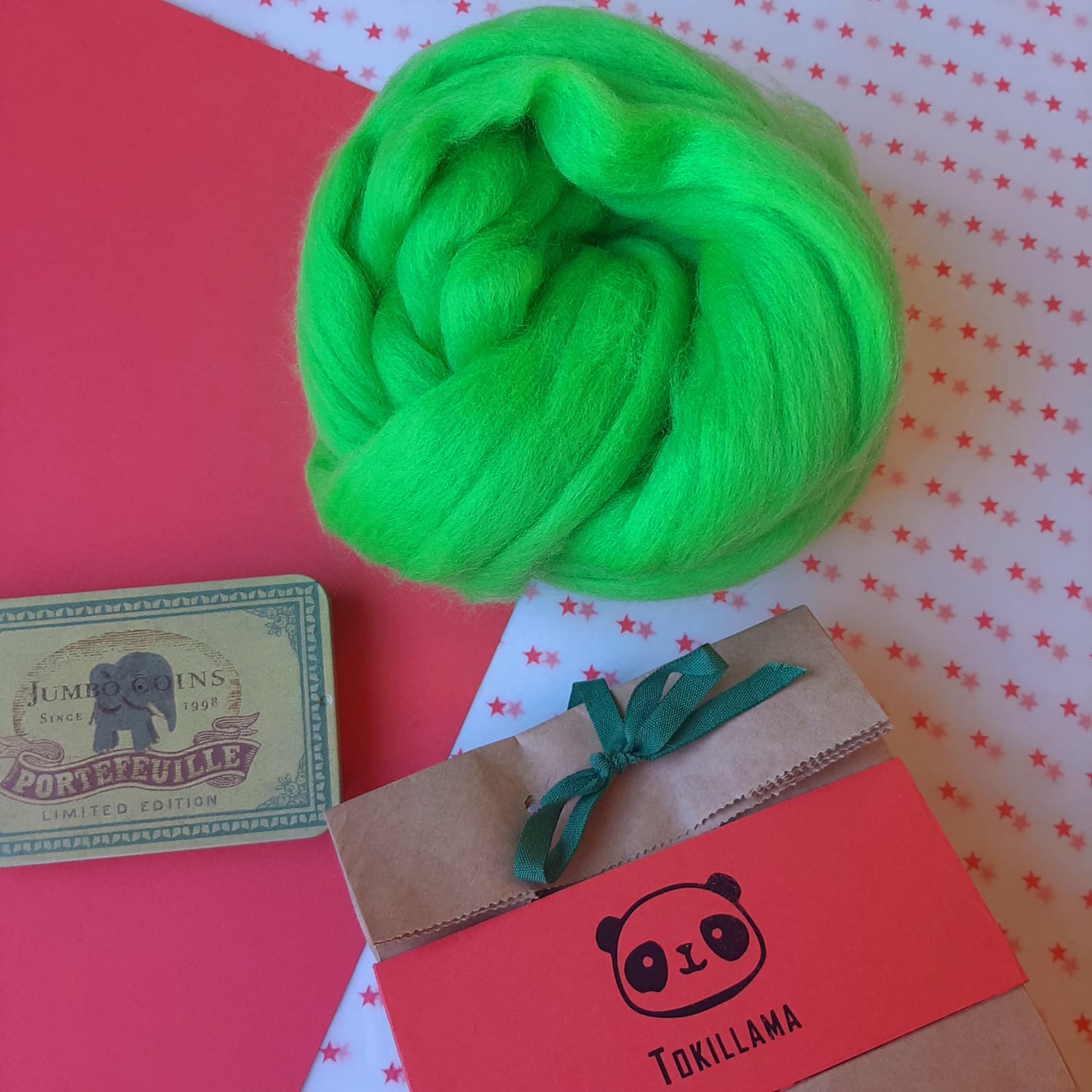 Lana merina extrafina peinada verde manzana