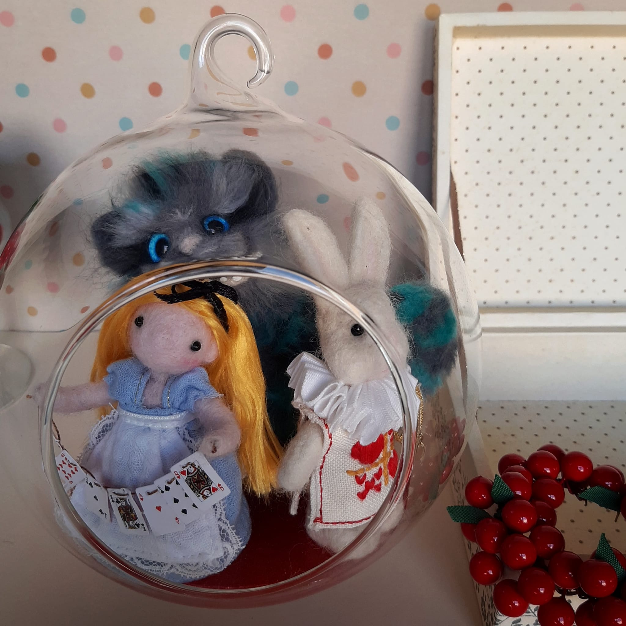 Bola colgante de cristal Alicia en el País de las Maravillas