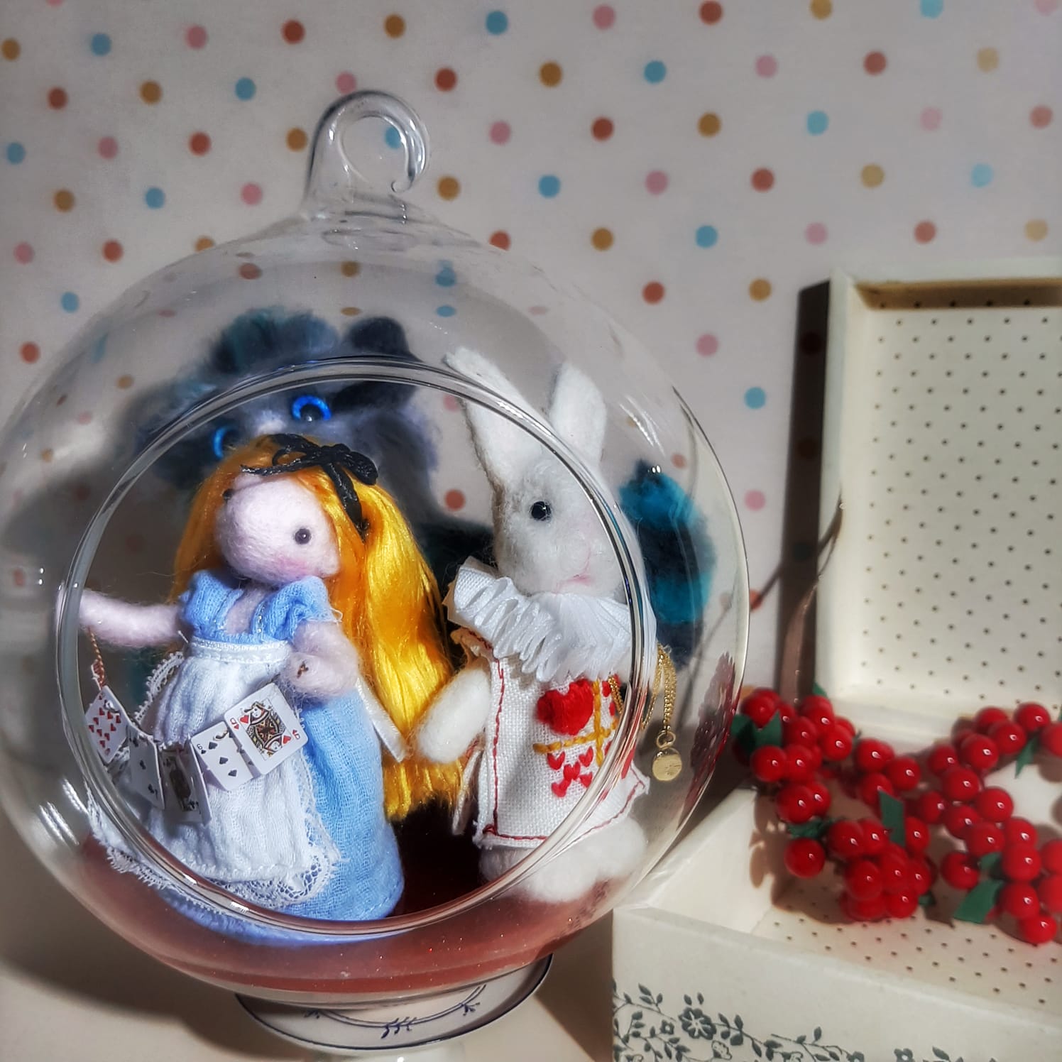 Bola colgante de cristal Alicia en el País de las Maravillas