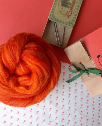Lana merina extrafina peinada naranjas combinados